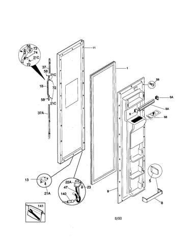 Freezer door