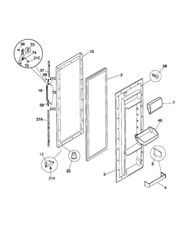 Refrigerator door