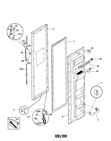 Freezer door