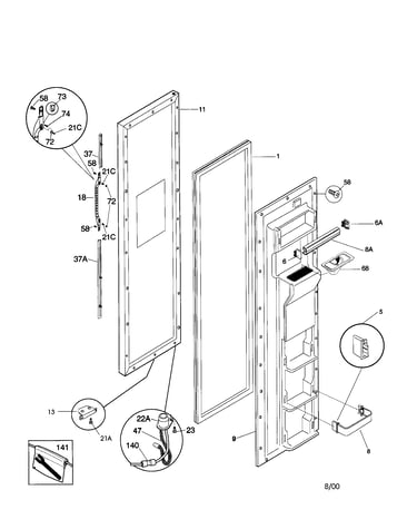 Freezer door