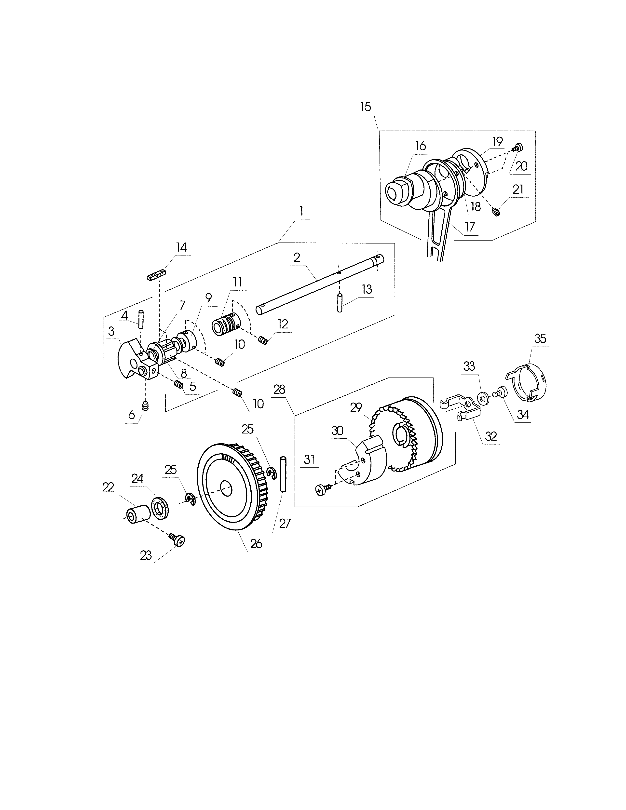 Upper shaft/crank rod