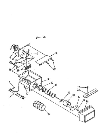 Motor and ice container