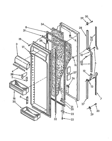 Refrigerator door