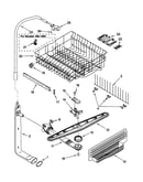 Upper dishrack and water feed