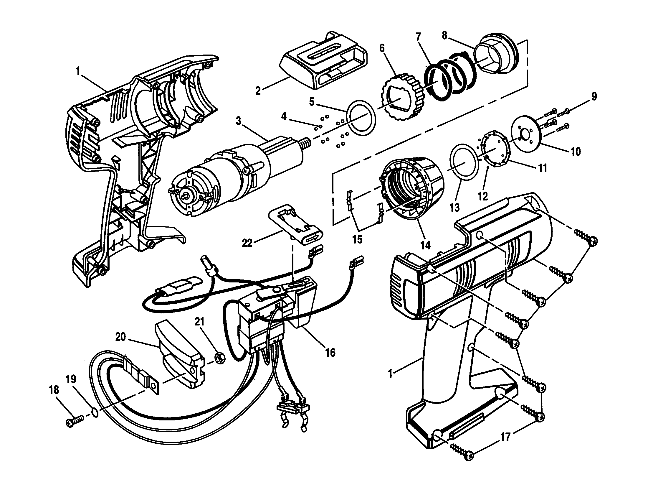 Motor/housing assembly