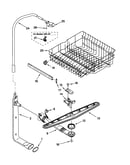 Upper dishrack and water feed
