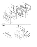 Oven door and storage door