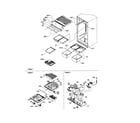 Amana ART2127A-PART2127A interior cabinets/drain block diagram