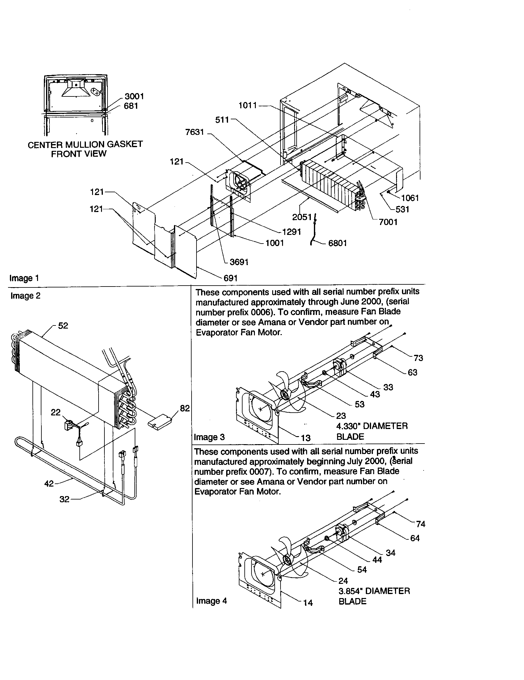 Evaporator/evaporator fan motor