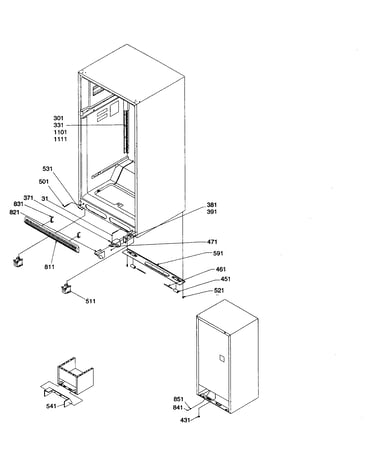 Ladders, lower cabinet