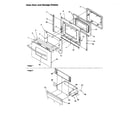 Amana ARTSC8650LL-P1130684NLL oven door and storage drawer diagram