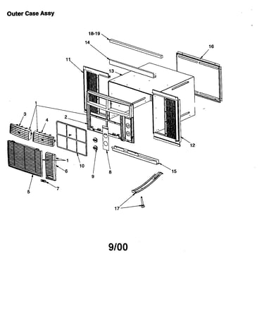 Outer case assembly