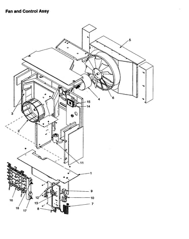 Fan and control assembly
