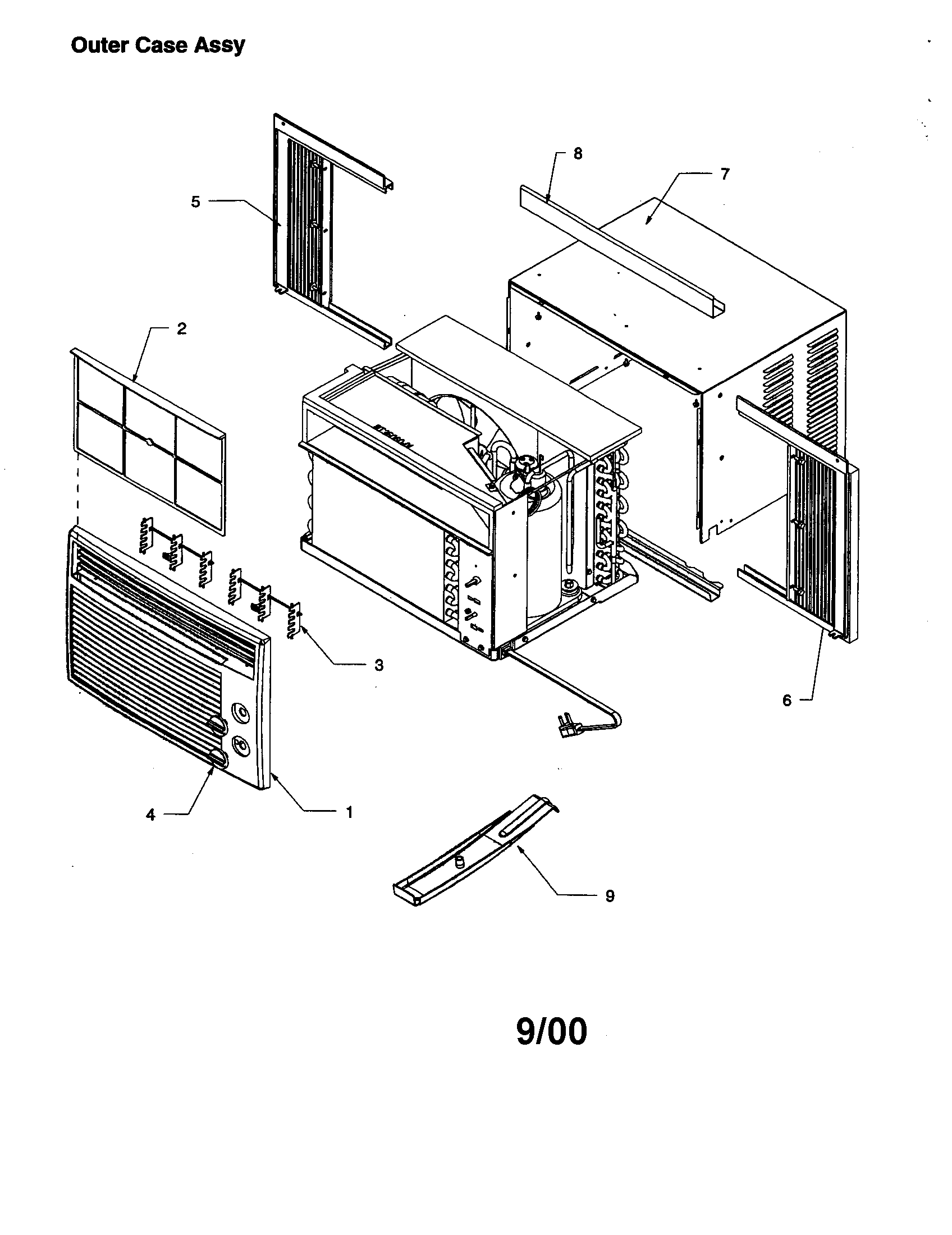Outer case assembly