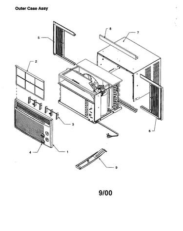Outer case assembly