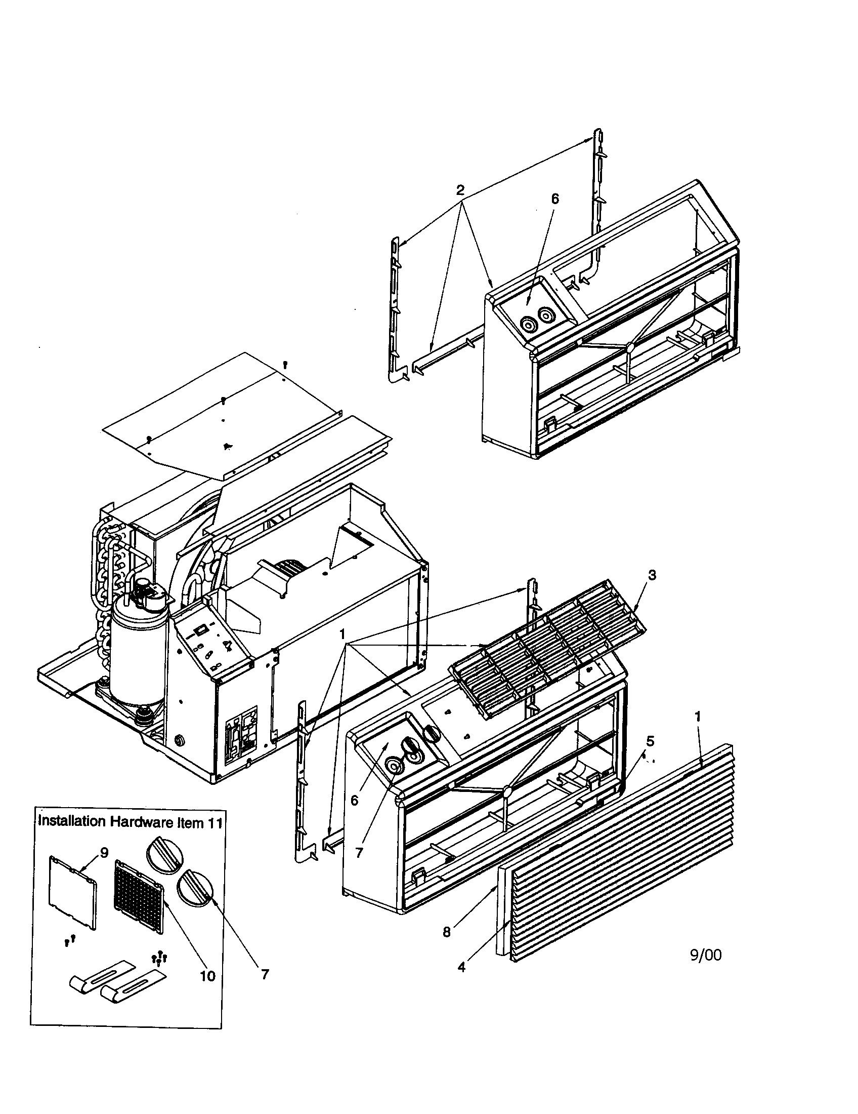 Outer case assembly