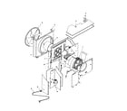 Amana PBC071A00A-P1224901R fan and control assembly diagram