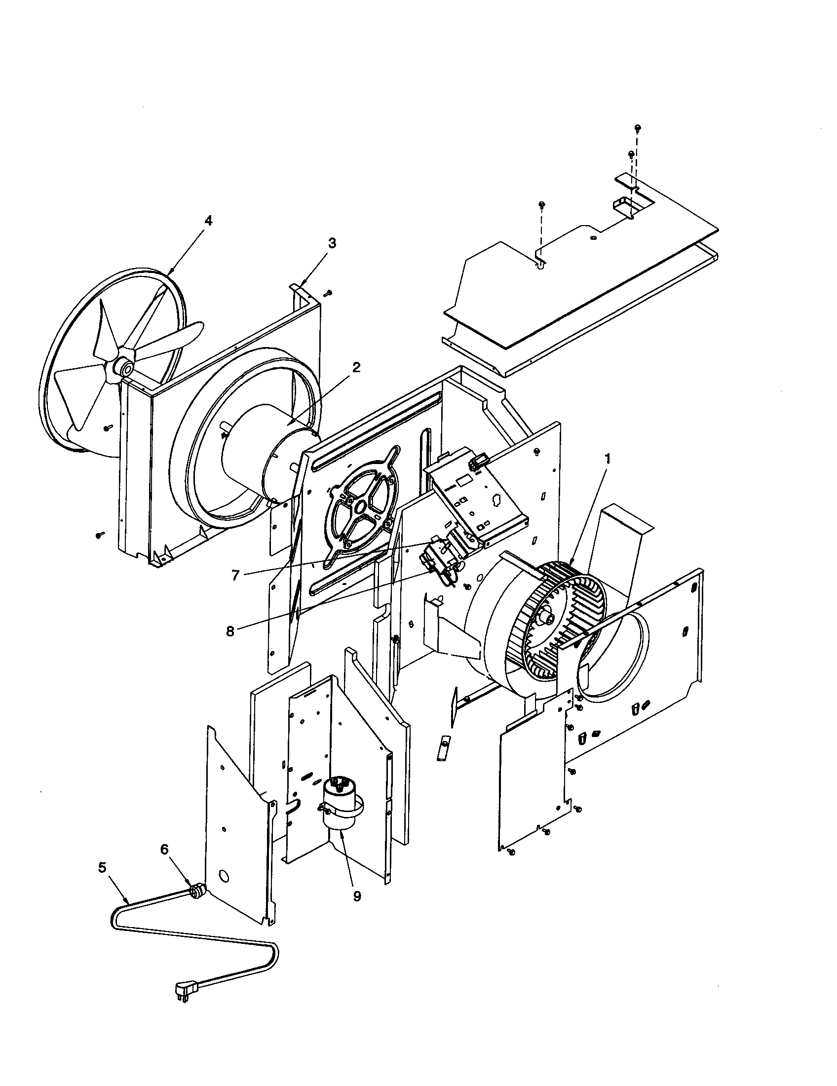 Fan and control assembly