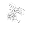 Amana AC05090M1D-P1225034R fan and control assembly diagram