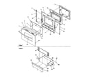 Amana ARTC7511E-P1143822NE oven door and storage drawer diagram