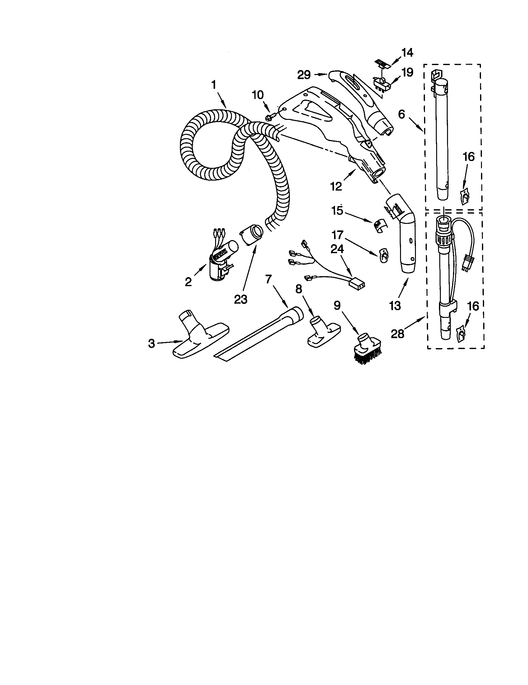 HOSE AND ATTACHMENTS