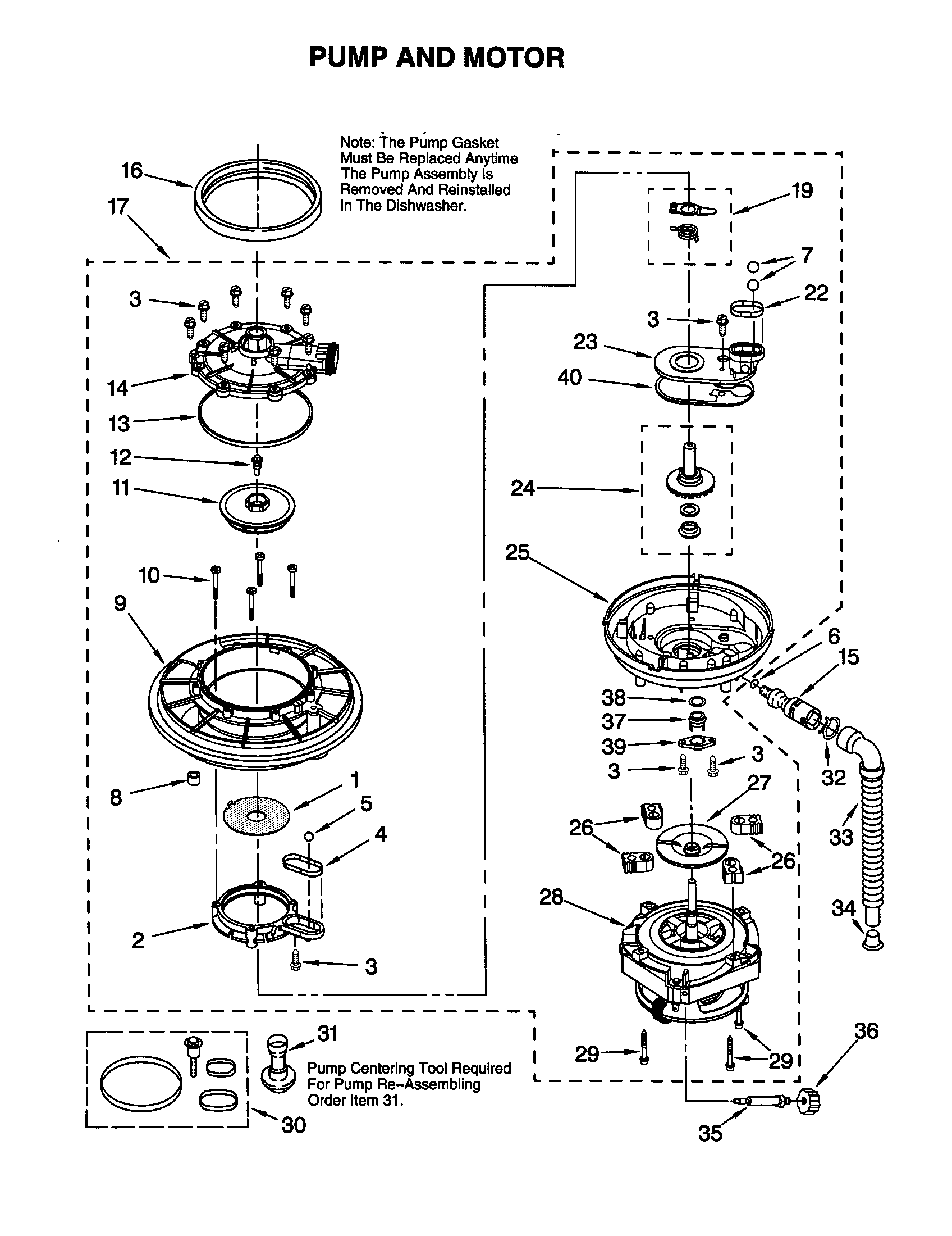 Pump and motor