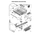 Kenmore 66516962992 upper dishrack and water feed diagram