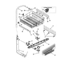 Kenmore 66515812992 upper dishrack and water feed diagram