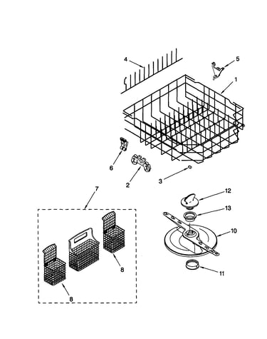 Lower dishrack