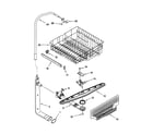 Kenmore 66516701892 upper dishrack and water feed diagram