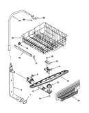 Upper dishrack and water feed
