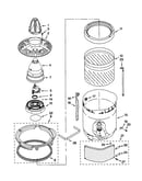 Washplate, basket and tub
