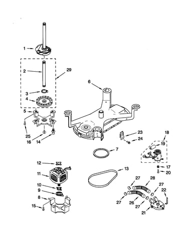 Brake, motor and pump