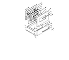 Kenmore 1199078510 oven door and storage drawer diagram