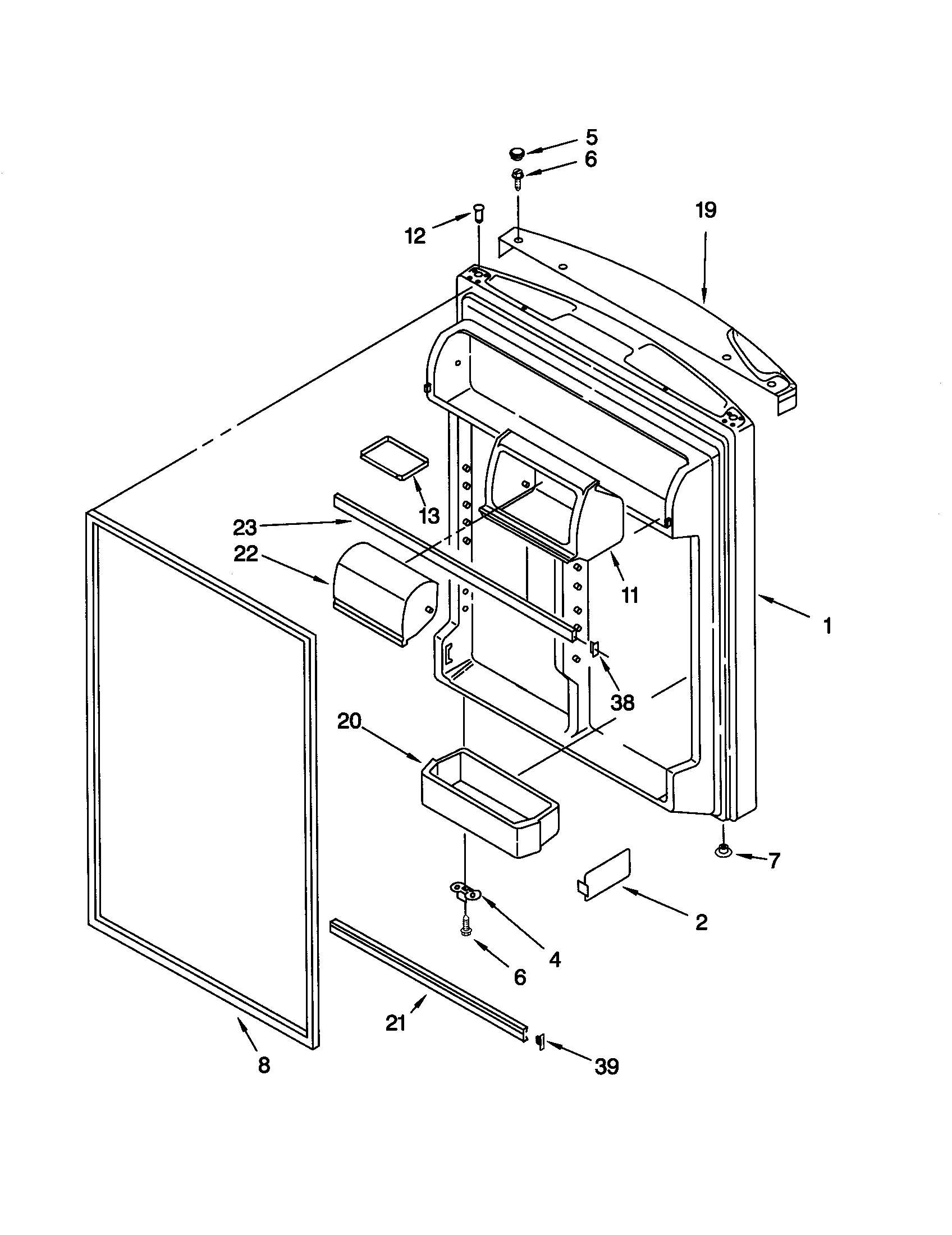 Refrigerator door