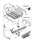 Upper dishrack and water feed