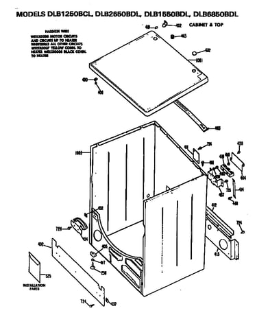 Cabinet and top