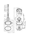 Agitator, basket and tub