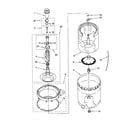 KitchenAid KAWS855JE0 agitator, basket and tub diagram