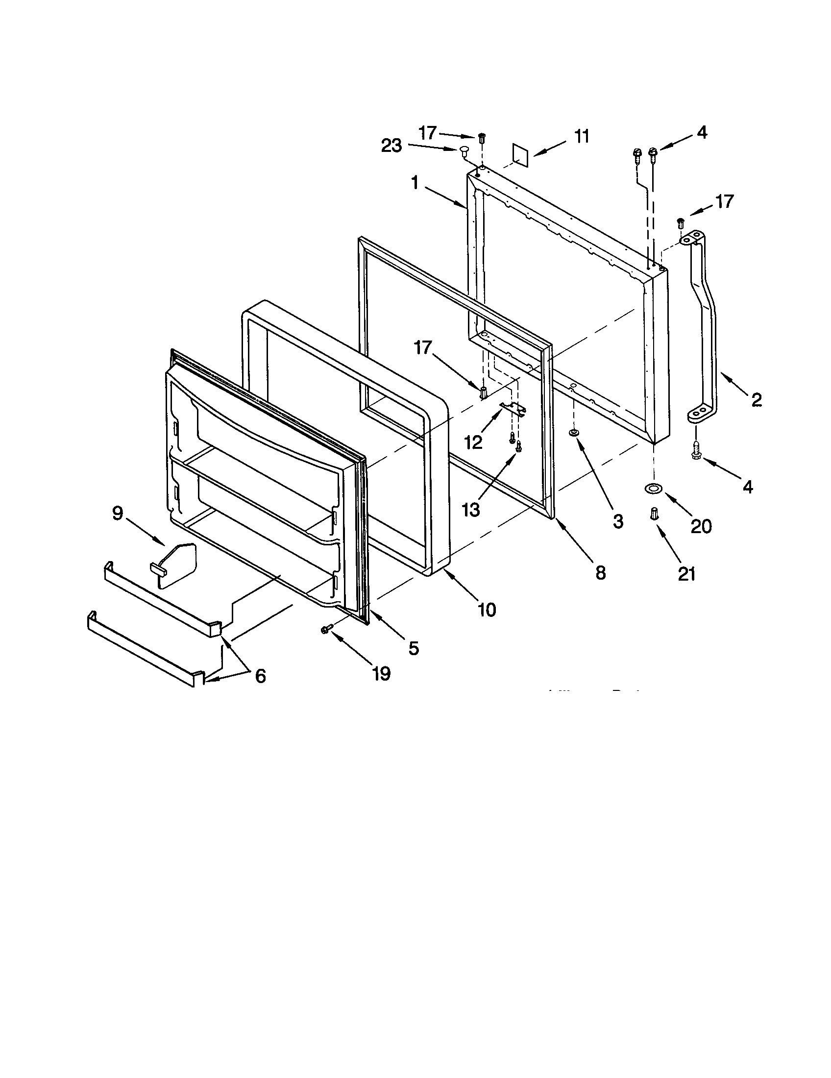 Freezer door