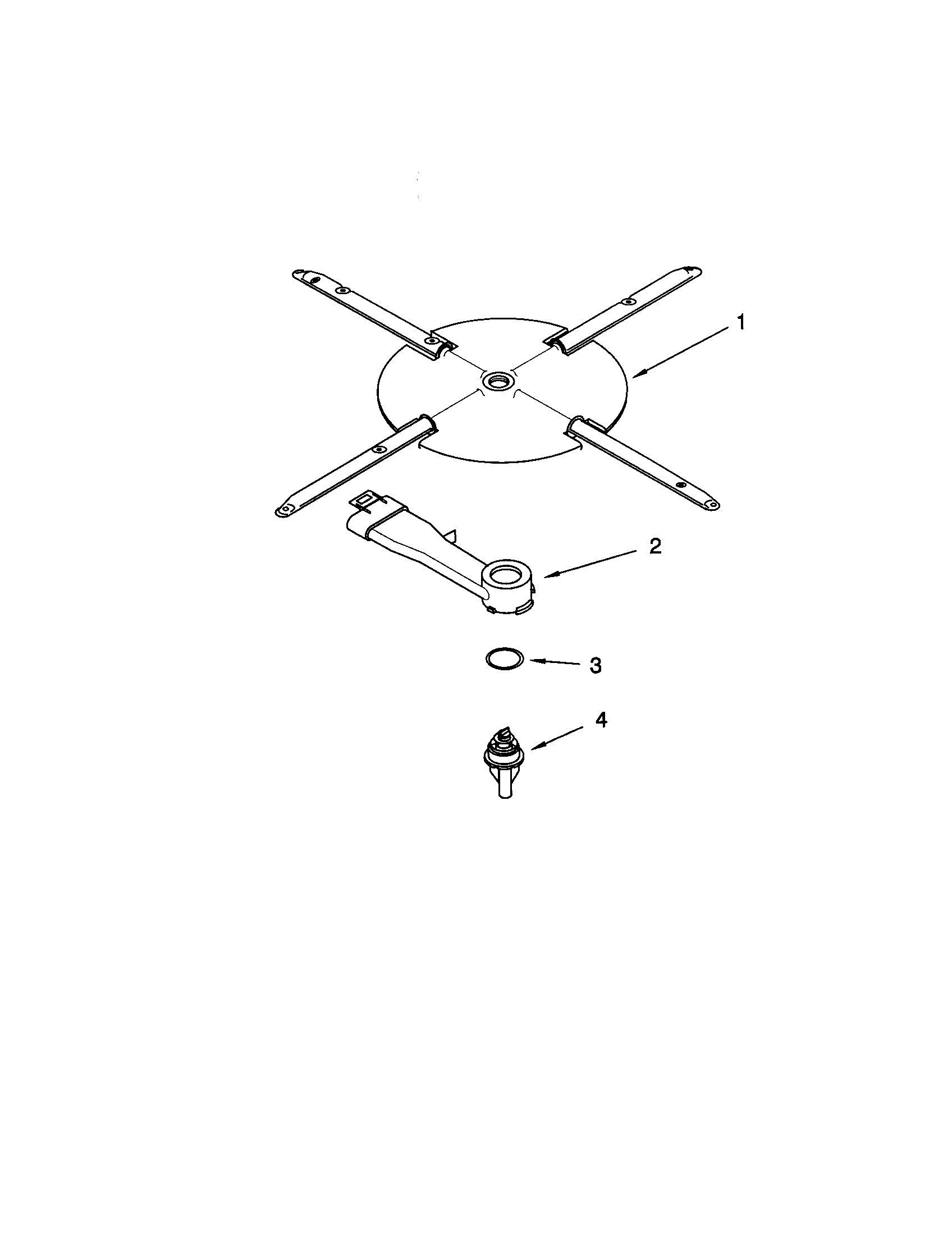 Lower washarm and strainer