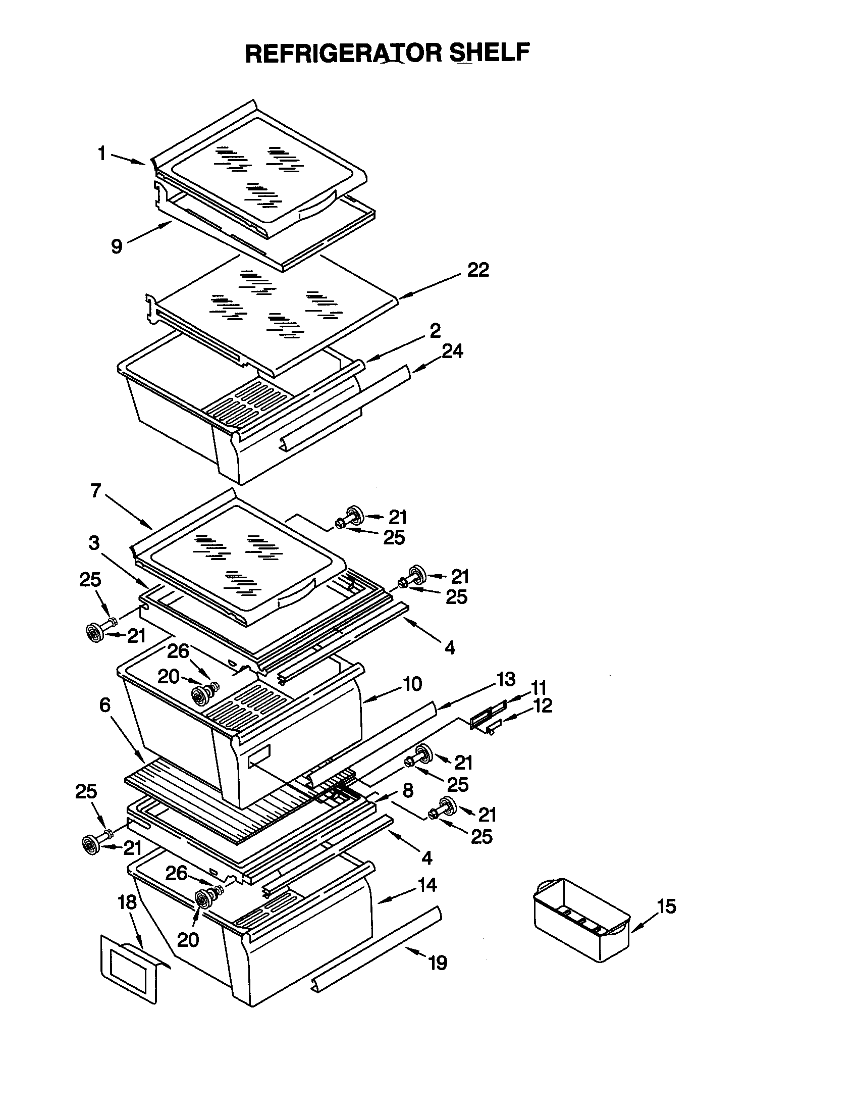 Refrigerator shelf