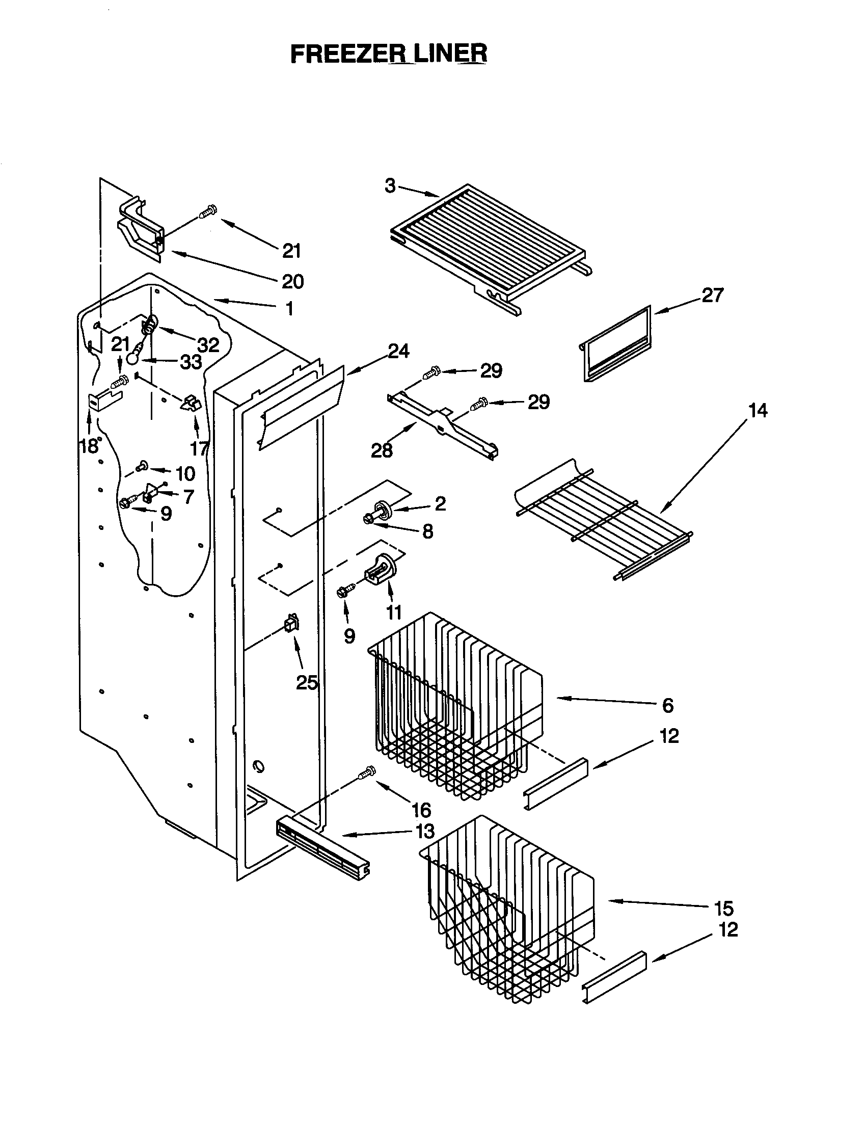 Freezer liner