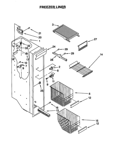 Freezer liner