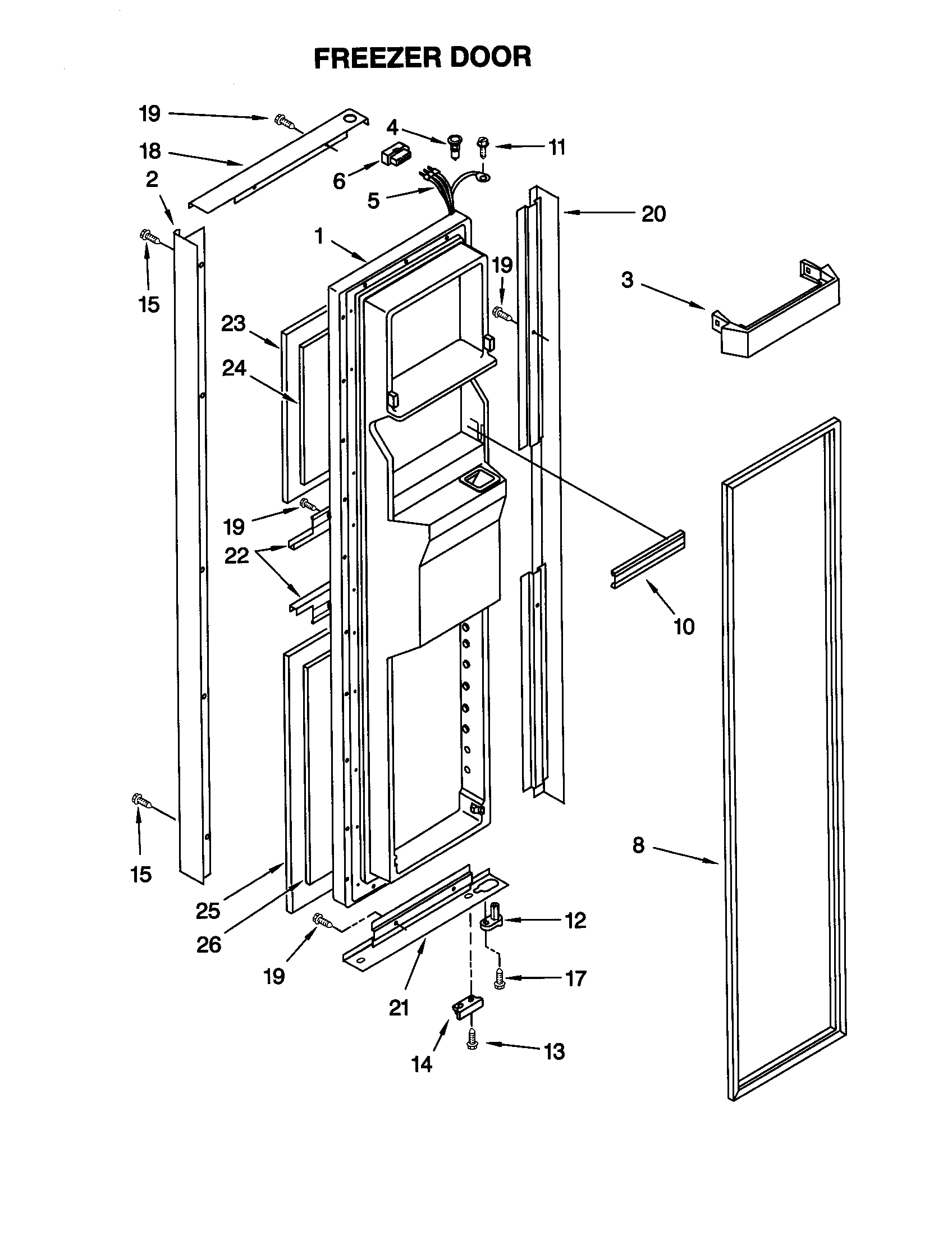 Freezer door