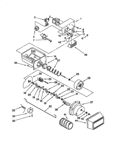 Motor and ice container