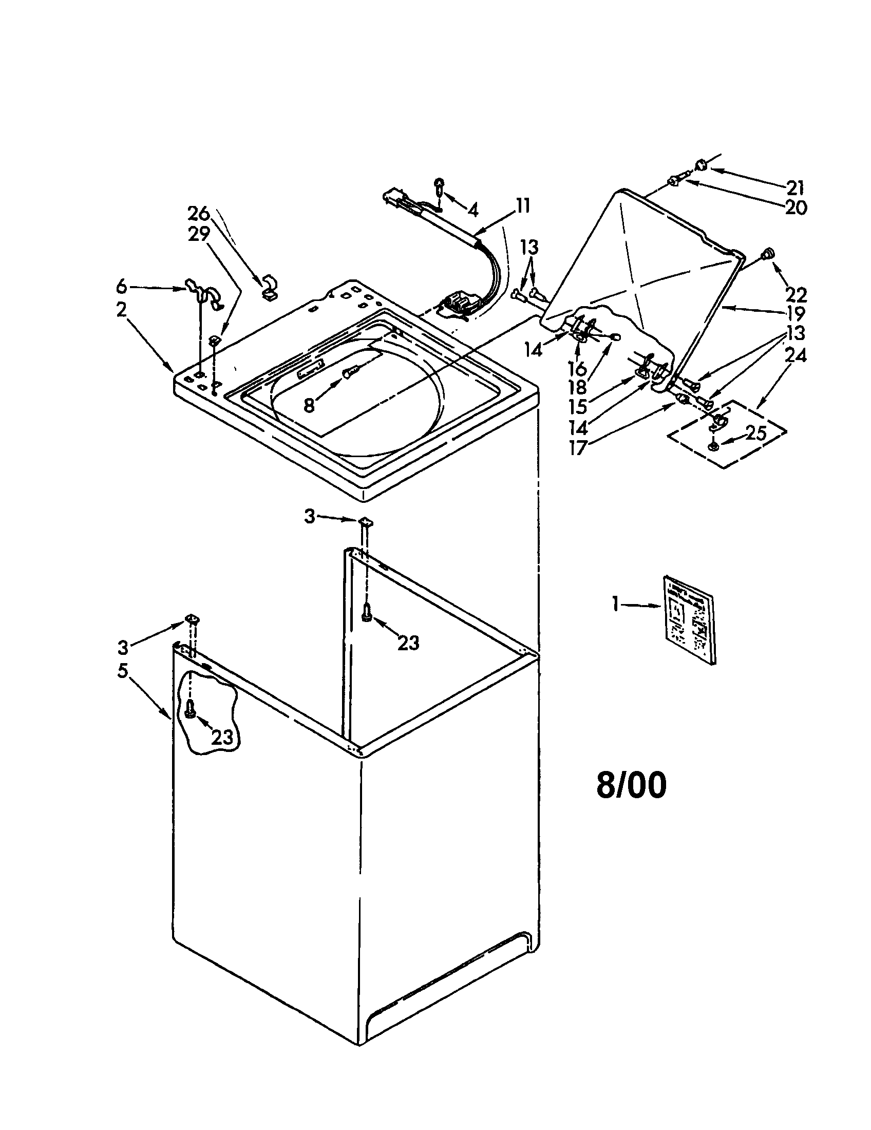 Top and cabinet