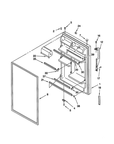 Refrigerator door