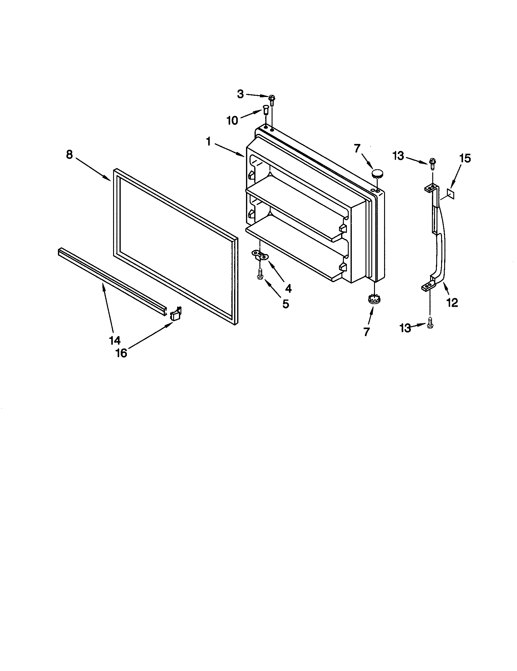 Freezer door