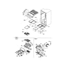 Amana ART2527AB-PART2527AB0 interior cabinets/drain block diagram
